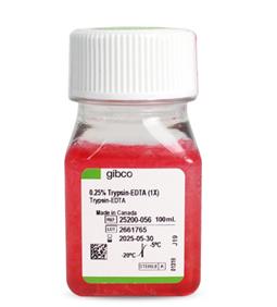 胰酶細(xì)胞消化液（0.25%胰酶，含EDTA，含酚紅）Gibco